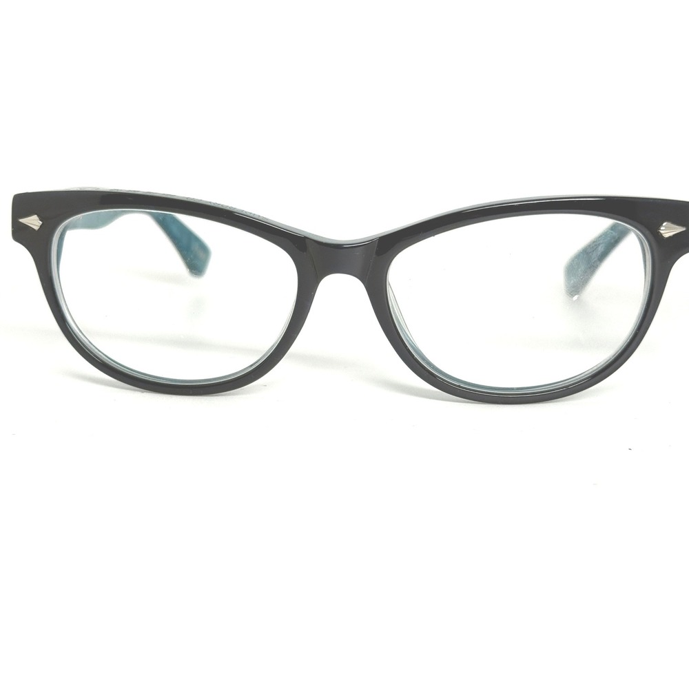 Superdry Icarus Eyeglasses Teal Black Marble Cat Eye Frames 53-17-140‎ 22236